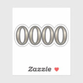 0000 Angel Number Expantion Sticker (Blatt)