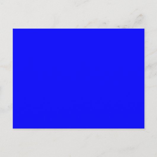 #0000FF Hex Code Web Color Dark Vibrant Royal Blue Postkarte (Vorderseite)