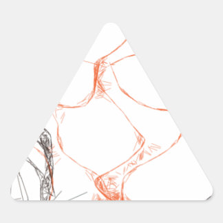 00010 abstrakte Kunst Dreieckiger Aufkleber