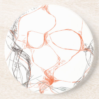 00010 abstrakte Kunst Sandstein Untersetzer