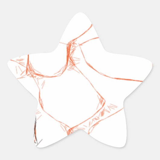 00010 abstrakte Kunst Stern-Aufkleber (Vorderseite)