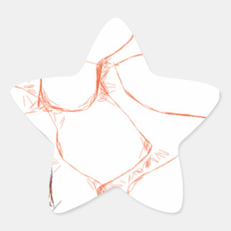 00010 abstrakte Kunst Stern-Aufkleber