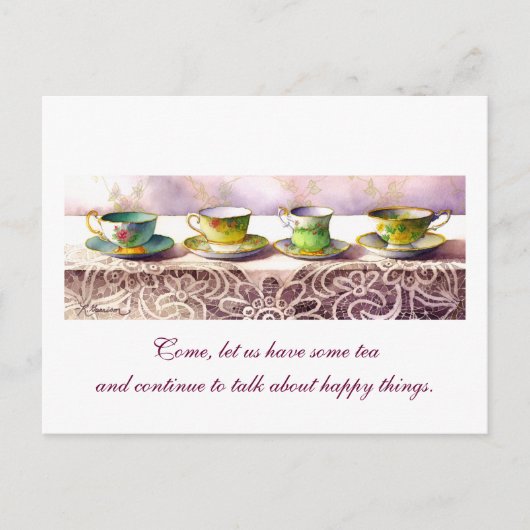 0001 Reihe Teacups Chaim Potok Postcard Postkarte (Vorderseite)