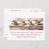 0001 Reihe Teacups Gladstone Postkarte (Vorne/Hinten)