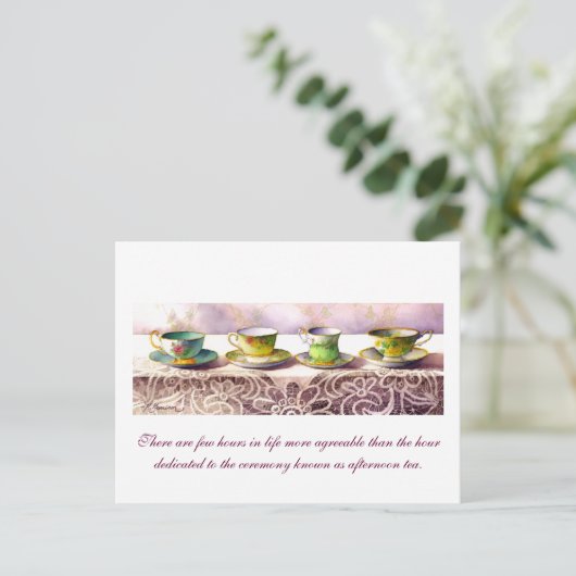 0001 Reihe Teacups Henry James Postcard Postkarte (Stehend Vorderseite)