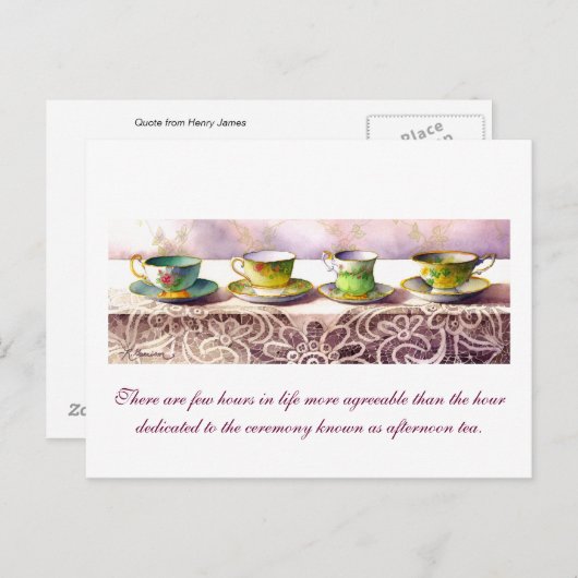0001 Reihe Teacups Henry James Postcard Postkarte (Vorne/Hinten)