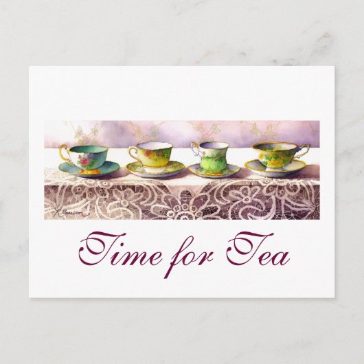 0001 Reihe Teacups Postkarte (Vorderseite)