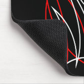 0001 Roter & Weißes Pinstripe Mousepad (Ecke)