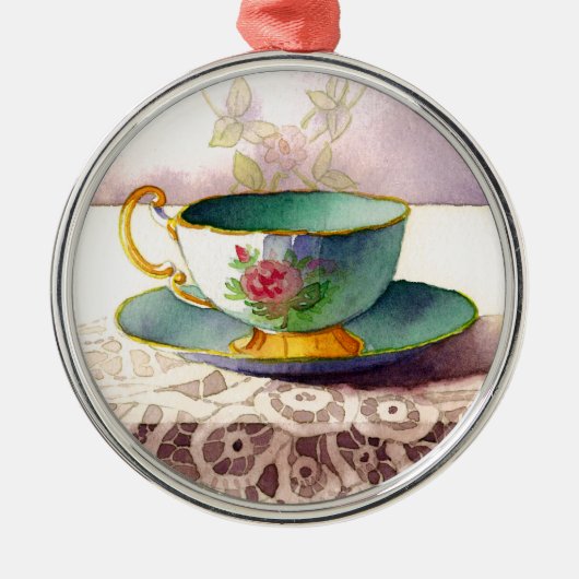 0001 Teacup on Lace Ornament (Vorne)