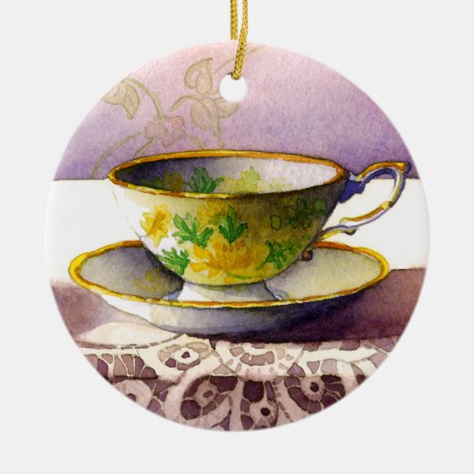 0001 Teacup on Lace Ornament (Vorne)