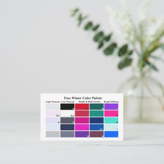 #0001 True Winter Visitenkarte (Stehend Vorderseite)
