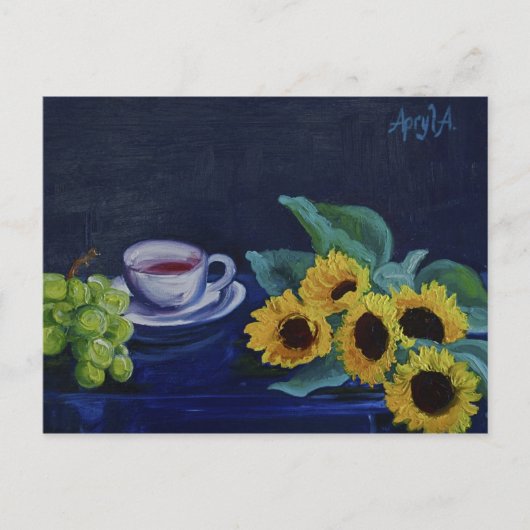0004-Stillleben mit Teacup Postkarte (Vorderseite)