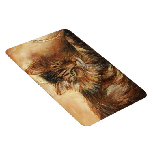 0005 Katze auf Pillow Magnet (Rechte Seite)