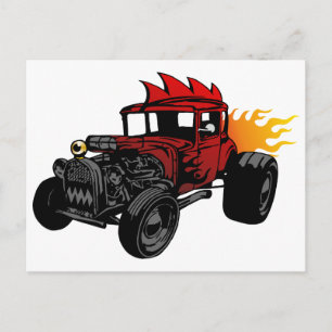 00073 Frisierte Auto Postkarte