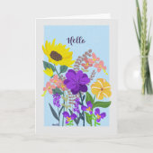 0008 Hello Bouquet Karte (Vorderseite)