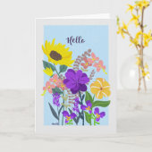 0008 Hello Bouquet Karte (Gelbe Blume)