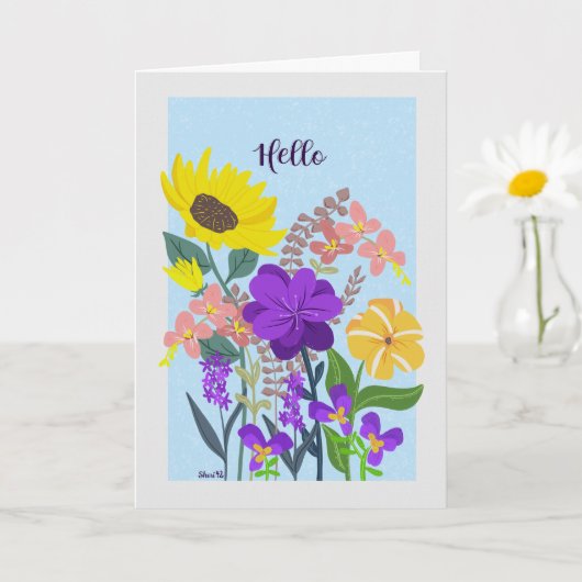 0008 Hello Bouquet Karte (Kleine Pflanze)
