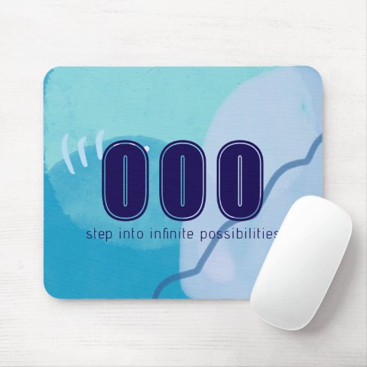 000 Angel Numbers Blue Spiritual High Vibes Mousepad (Mit Mouse)