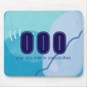 000 Angel Numbers Blue Spiritual High Vibes Mousepad (Vorne)