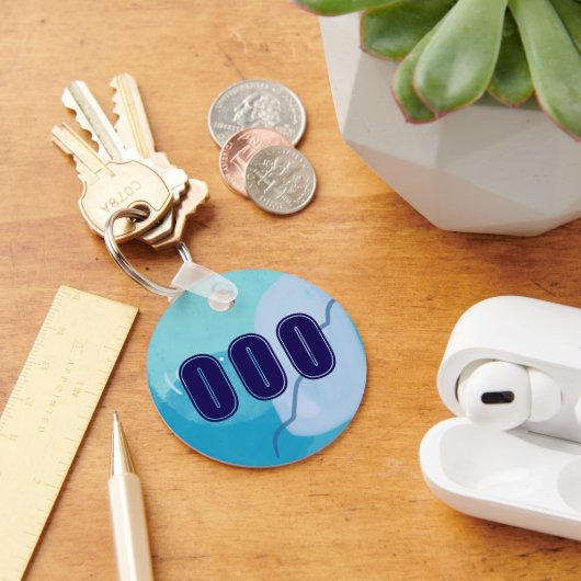 000 Angel Numbers Blue Spiritual High Vibes Schlüsselanhänger (Schreibtisch)