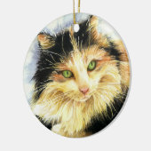 0010 Calico Cat Keramikornament (Links)