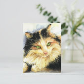 0010 Calico Cat Postkarte (Stehend Vorderseite)