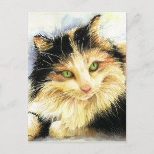 0010 Calico Cat Postkarte