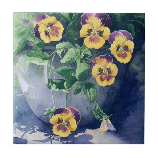 0011 Stiefmütterchen auf dem Planter Fliese (Vorderseite)