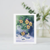 0011 Stiefmütterchen in Planter Postkarte (Stehend Vorderseite)