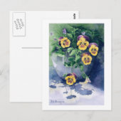 0011 Stiefmütterchen in Planter Postkarte (Vorne/Hinten)