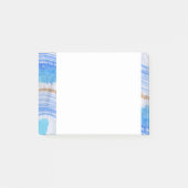 0016A Abstrakte Blues Post-it Klebezettel (Vorderseite)