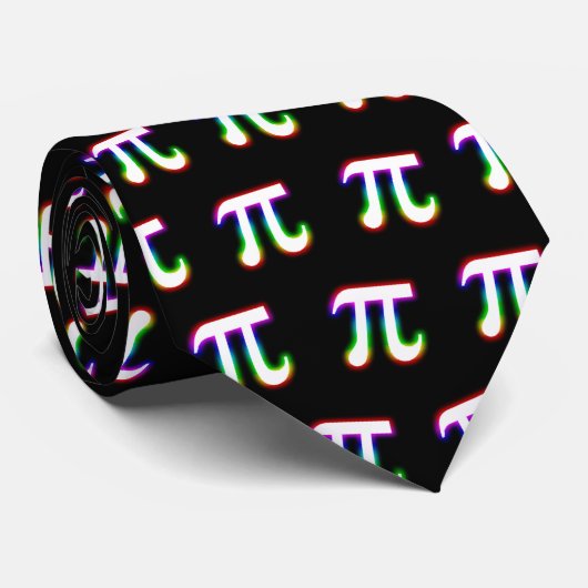 (001: 14) Bunte glühende Nerd-Geschenke PUs | Krawatte (Gerollt)