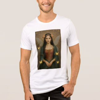 001_A fairy princess in teal green and crimson. Tri-Blend Shirt
