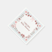 001 Himmelblauer Wildblumen-Bogenrahmen Gingham-Ba Serviette (Ecke)