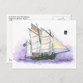 (001) Le Corentin - Lugger Tall Ship Postkarte (Vorne/Hinten)