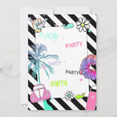 001 Party-vsco-Trend für Teenager Einladung (Rückseite)