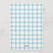 001 Sky Watercolor Check Koala Birthday Invitation Einladung (Rückseite)