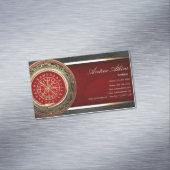 [001] Vegvisir - Gold Viking Magic Runic Compass Magnetische Visitenkarte (Beispiel)