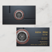 [001] Vegvisir - Viking Silver Magic Runic Compass Visitenkarte (Vorne/Hinten)