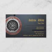 [001] Vegvisir - Viking Silver Magic Runic Compass Visitenkarte (Rückseite)