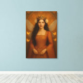 002_A fairy princess in burnt orange. Leinwanddruck (Insitu (Holzboden))