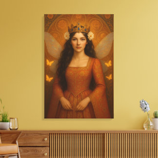 002_A fairy princess in burnt orange. Leinwanddruck