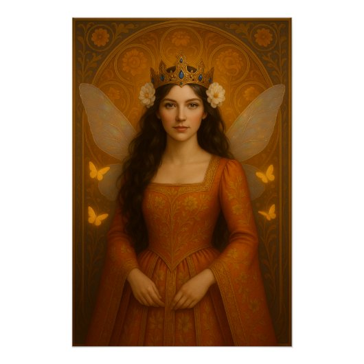 002_A fairy princess in burnt orange. Poster (Vorderseite)