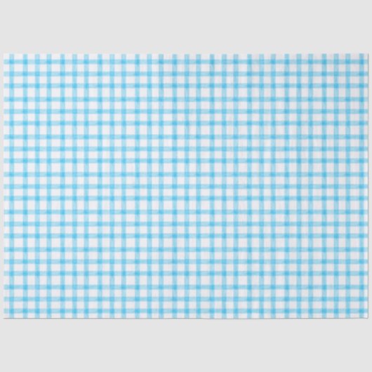 002 Blaue Gingham-Seidenpapier Seidenpapier (Vorderseite)
