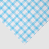 002 Cerulean Blue Gingham Tissue Paper Seidenpapier (Ausschnitt)