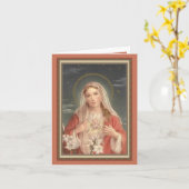 0034 Mariengrüßkarte Karte (Gelbe Blume)