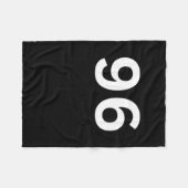 00396 Number 96 Neunzig Sechs W Fleecedecke (Vorderseite (Horizontal))