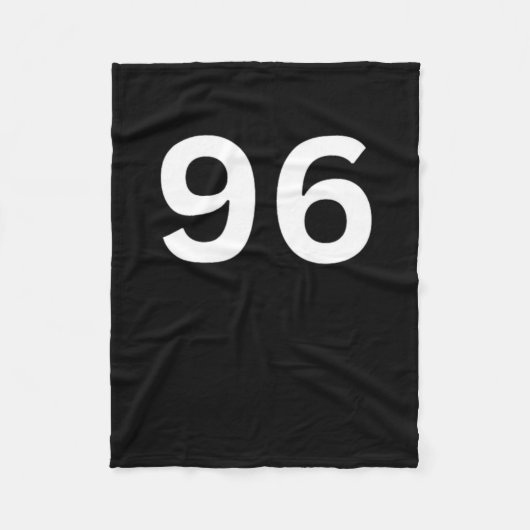 00396 Number 96 Neunzig Sechs W Fleecedecke (Vorderseite)