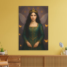 003_A fairy princess in emerald green. Leinwanddruck