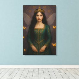 003_A fairy princess in emerald green. Leinwanddruck